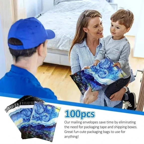 100 Pack Poly Mailers 10x13, Cute Packaging Envelope Mailers Polymailers Packagi - Picture 6 of 6